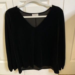 NWOT LOFT Velvet Top
